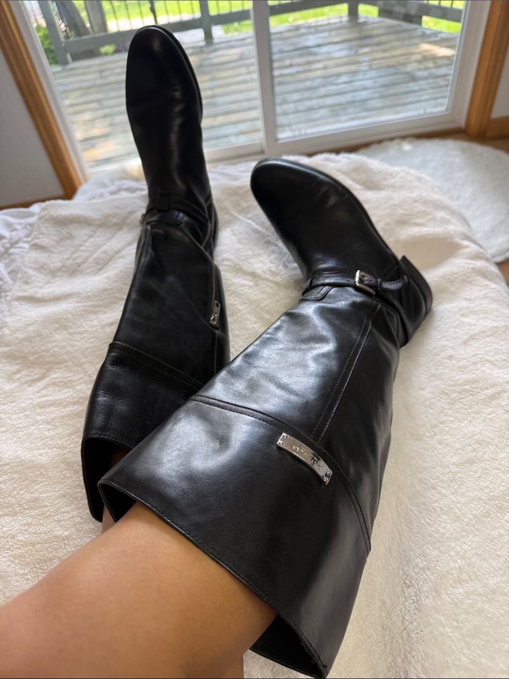 Coach Micha Calf Wide Calf leather riding boots vintage 2014